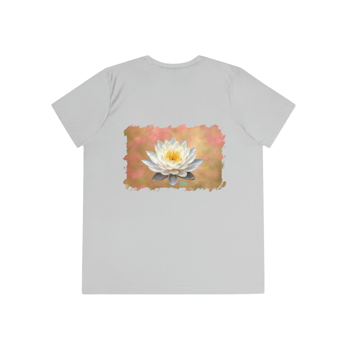 Womens Fitted Tee Shirts White Water Lily, Performance shirt