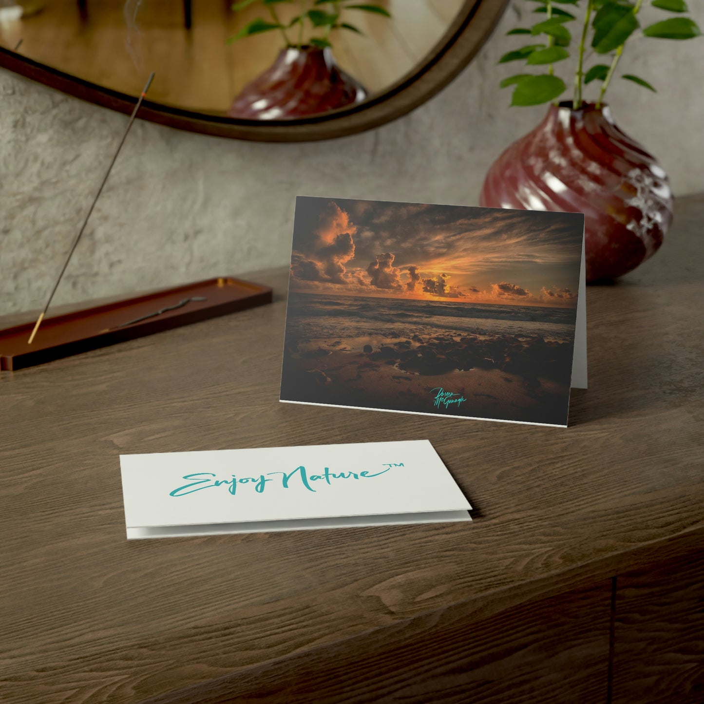 Photo note cards Coral Cove Sunrise 15, boxed note cards