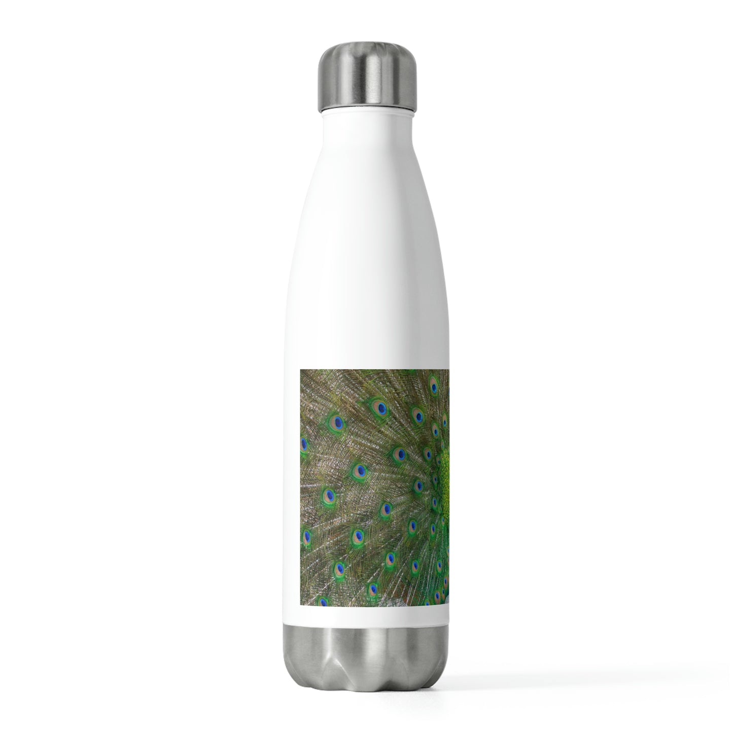 Eco friendly water bottle Peacock Bird 15, 20oz insulated water bottle